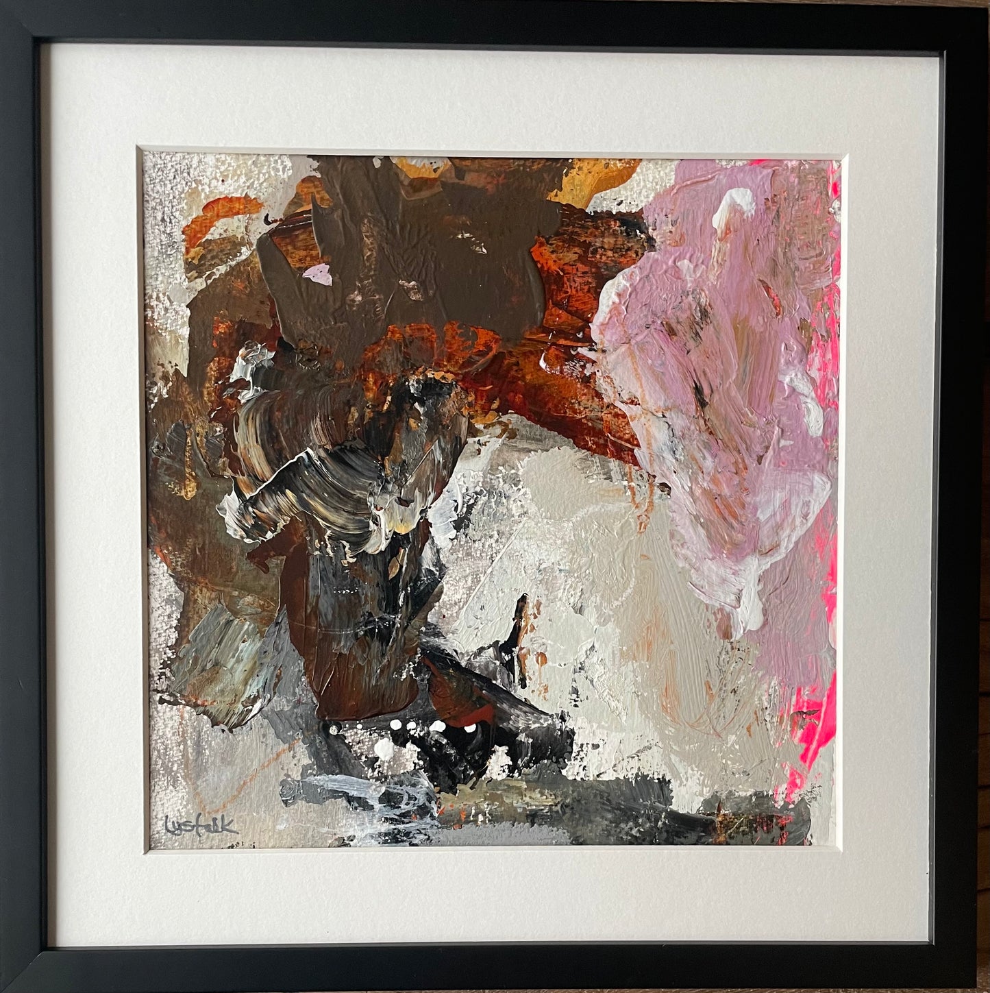 PAPERWORK i sort ramme 30x30cm #135