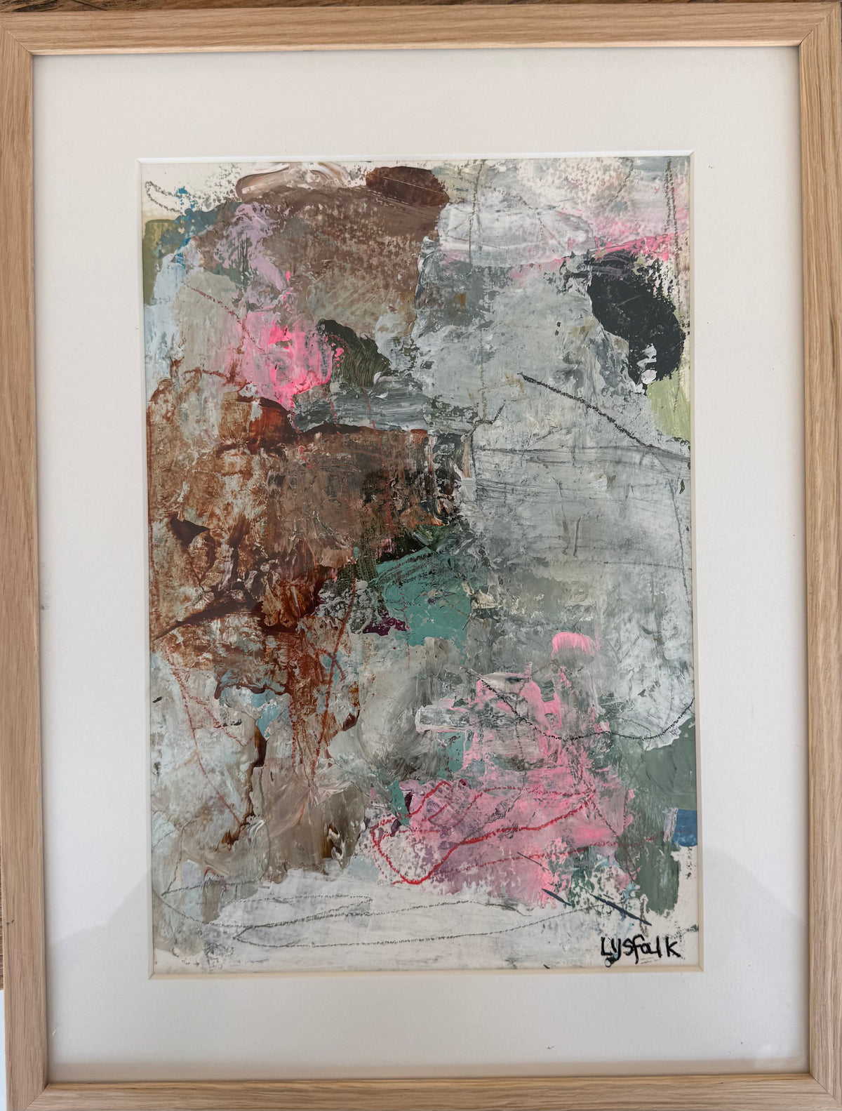 PAPERWORK i egetræsramme 40x30 cm
