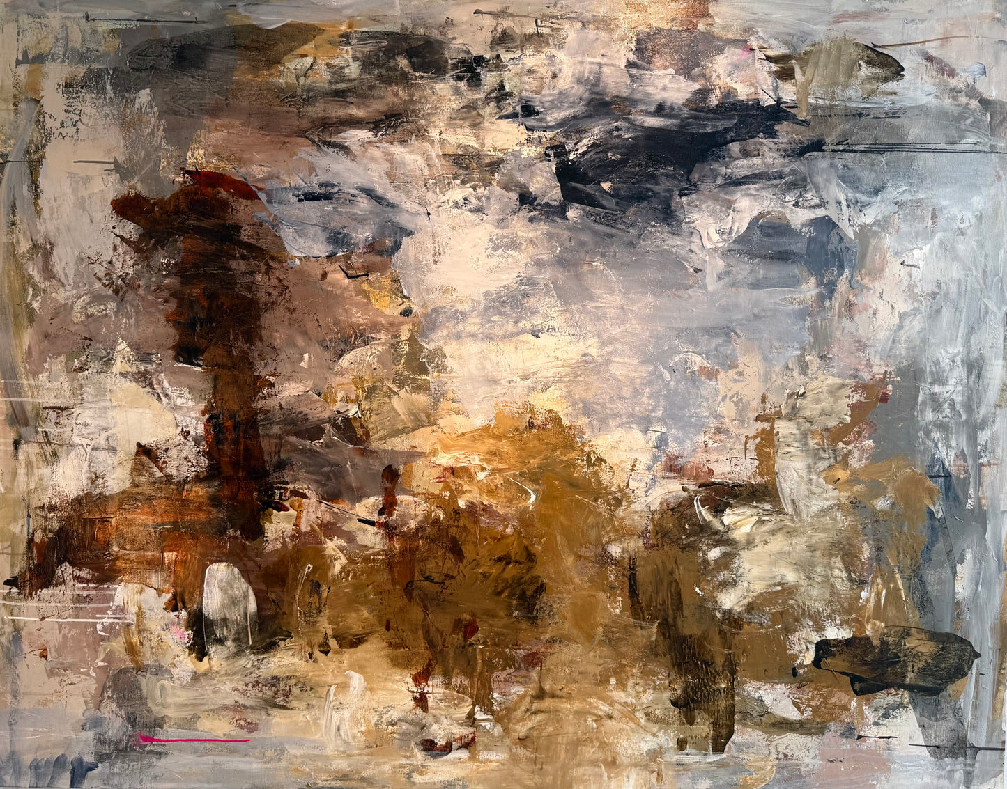 MIDT I DET HELE 150x120 cm