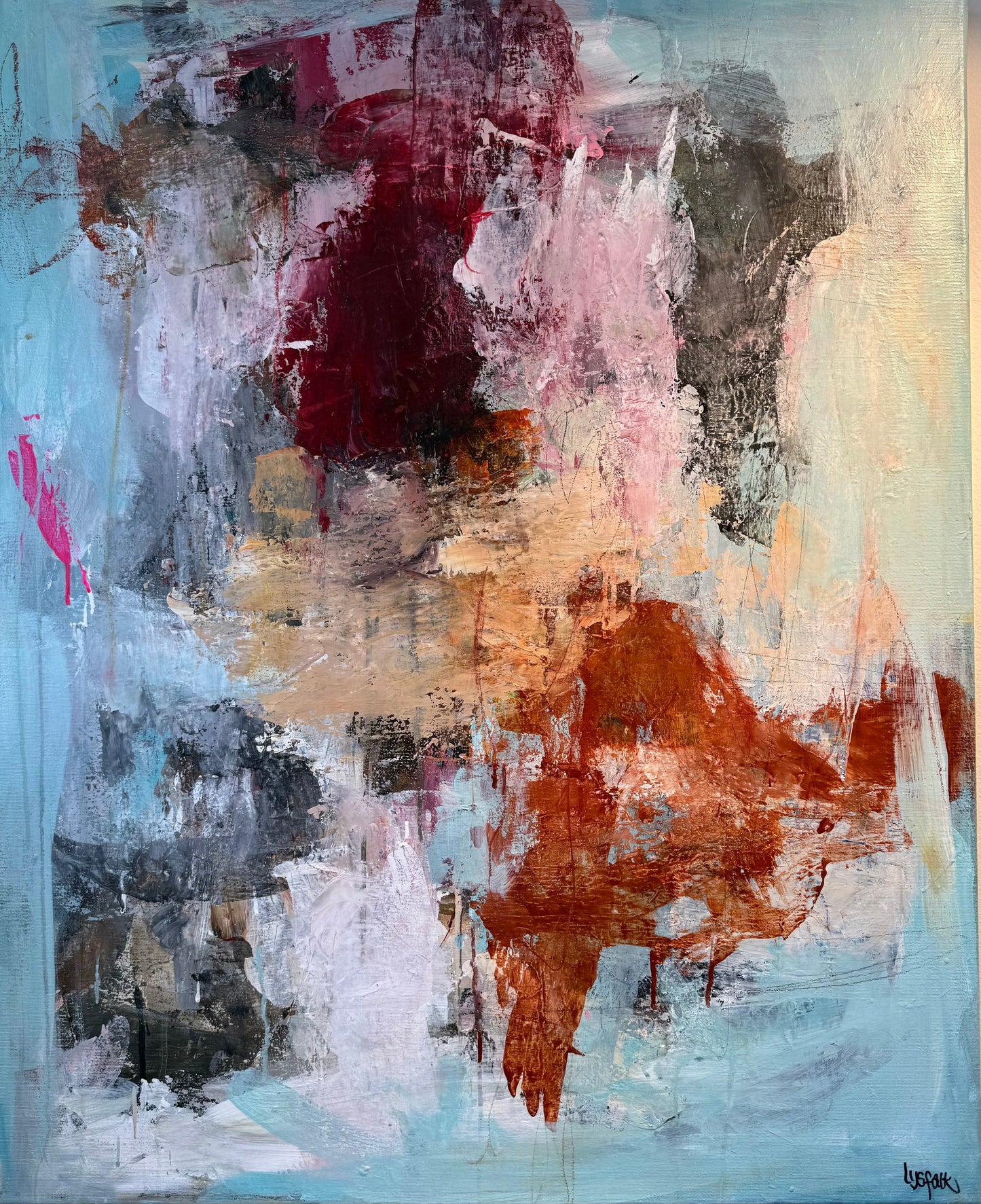 PIANO ON THE SKY 100x80 cm