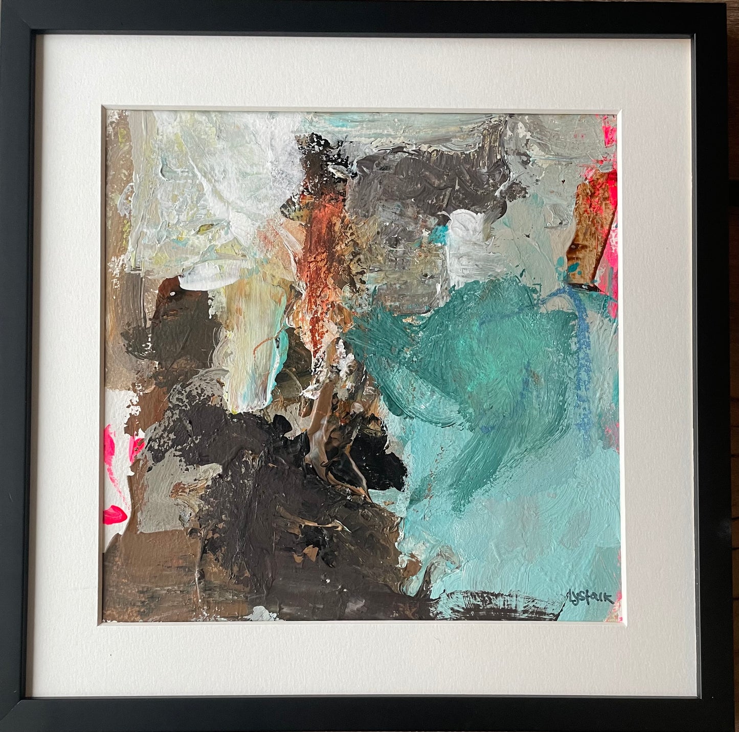 PAPERWORK i sort ramme 30x30 #137