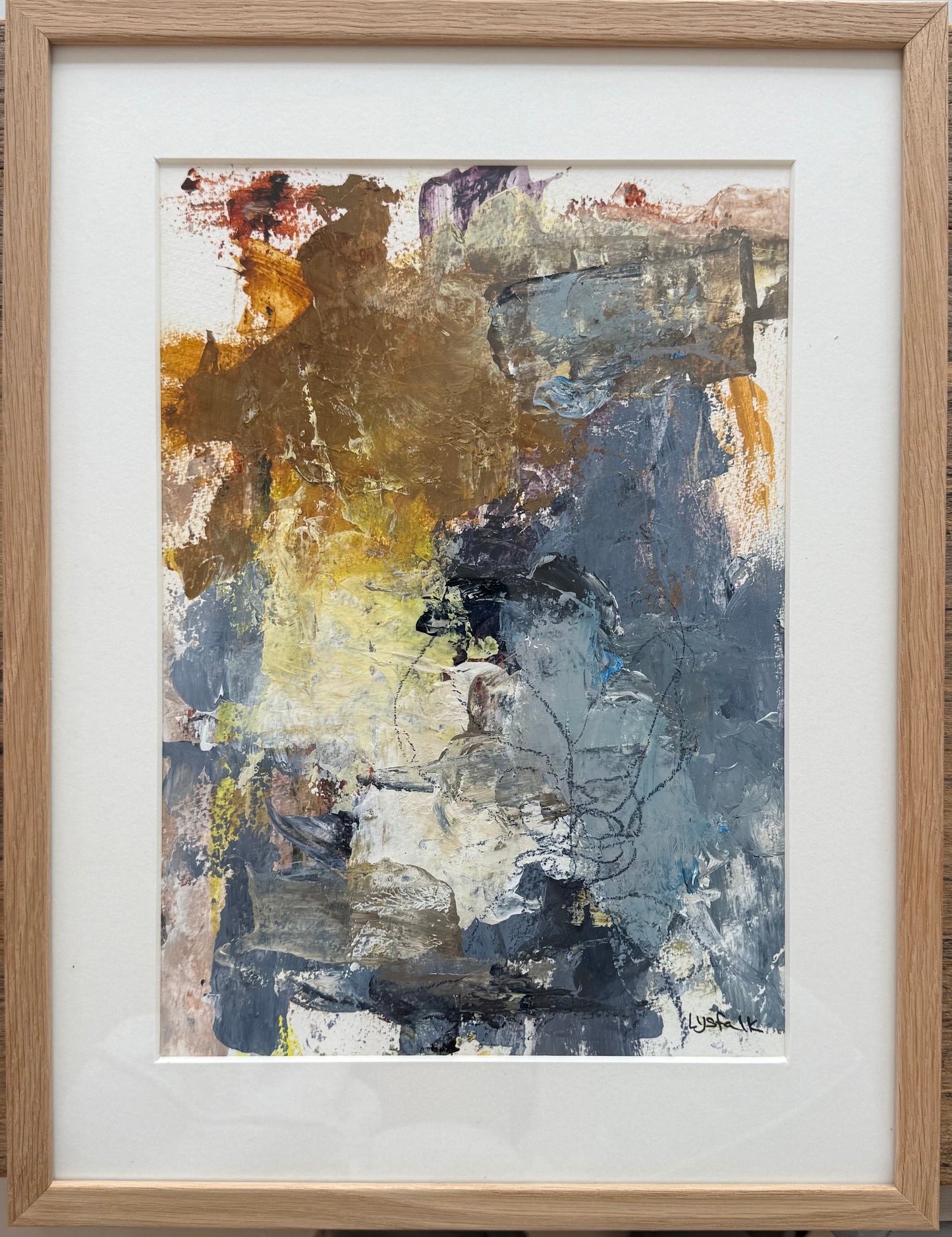 PAPERWORK i egetræsramme 40x30 cm