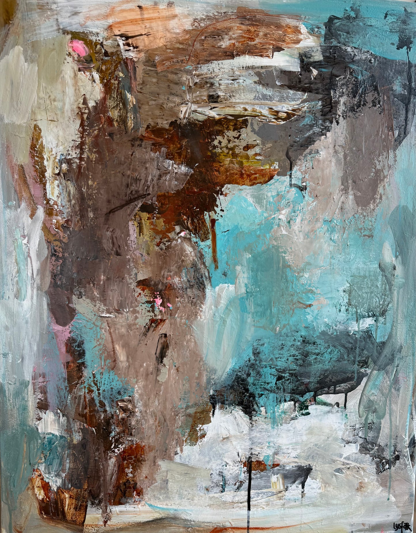 JEG STÅR PÅ TÆER 90x70 cm