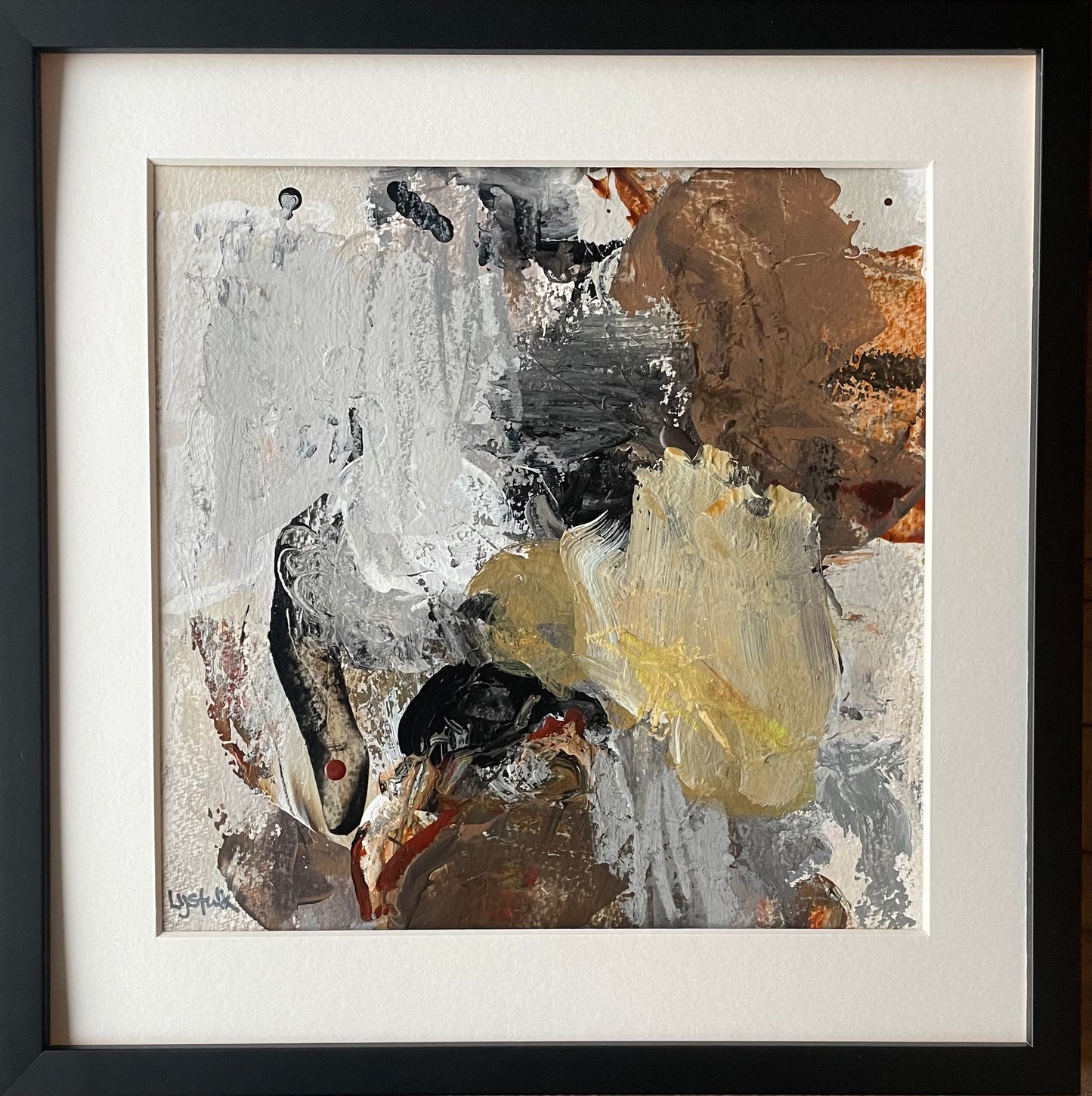 PAPERWORK i sort ramme 30x30cm #136