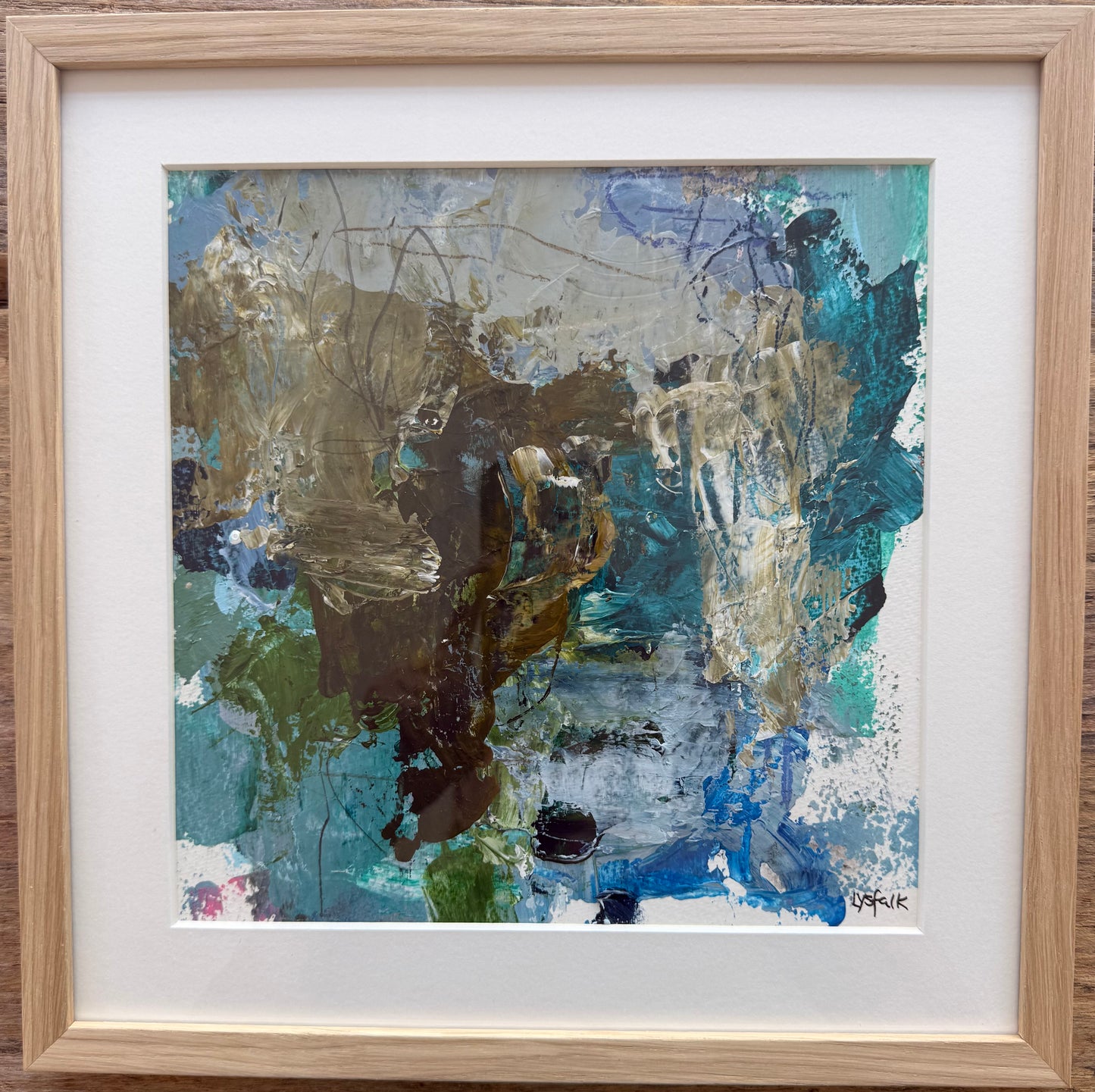 PAPERWORK i egetræsramme 30x30 cm