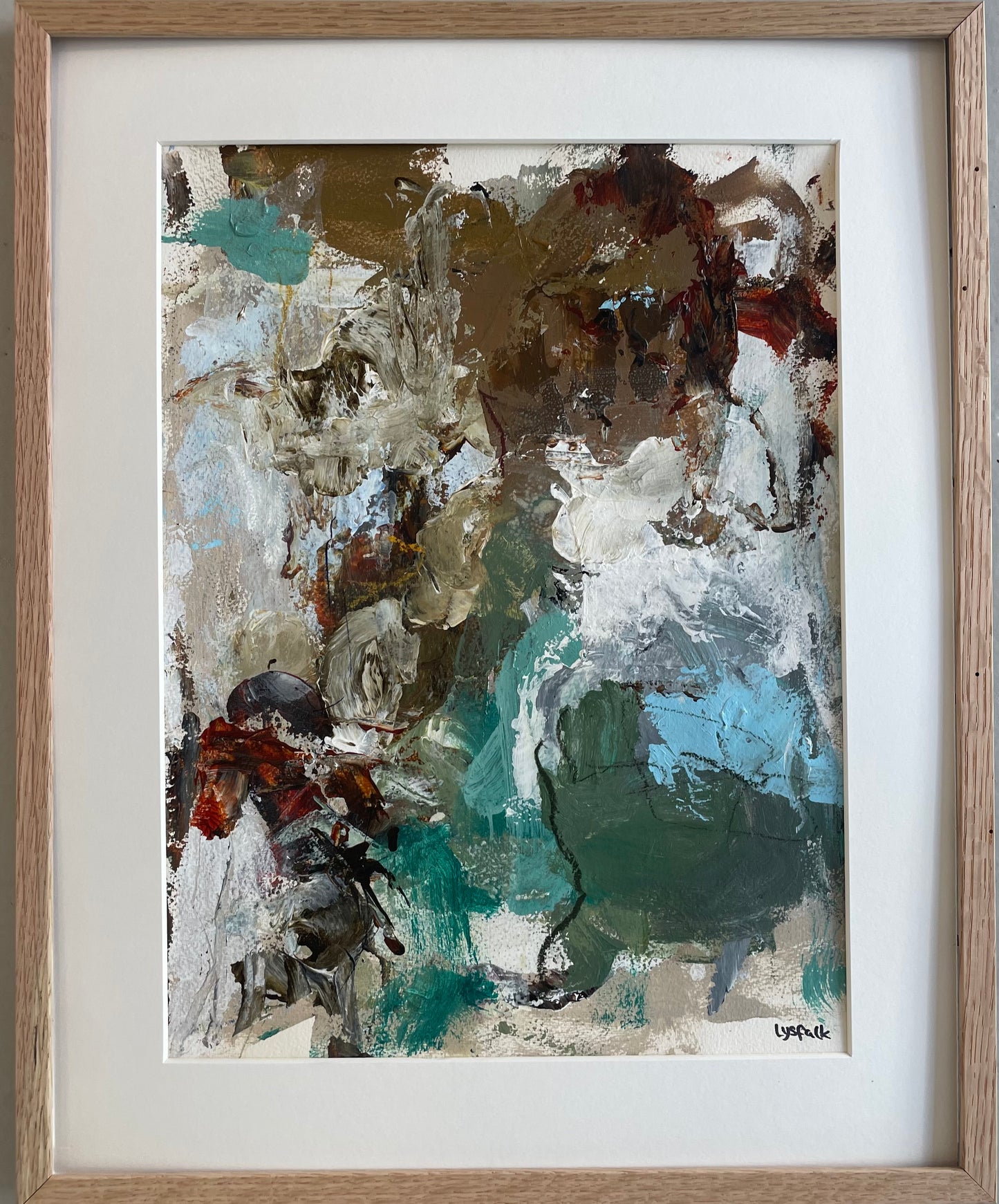 PAPERWORK i egetræsramme 50x40 cm