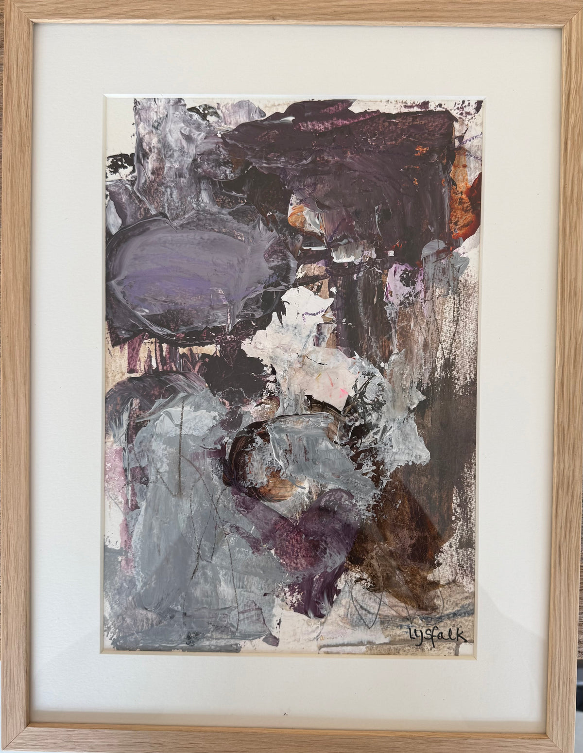 PAPERWORK i egetræsramme 40x30 cm