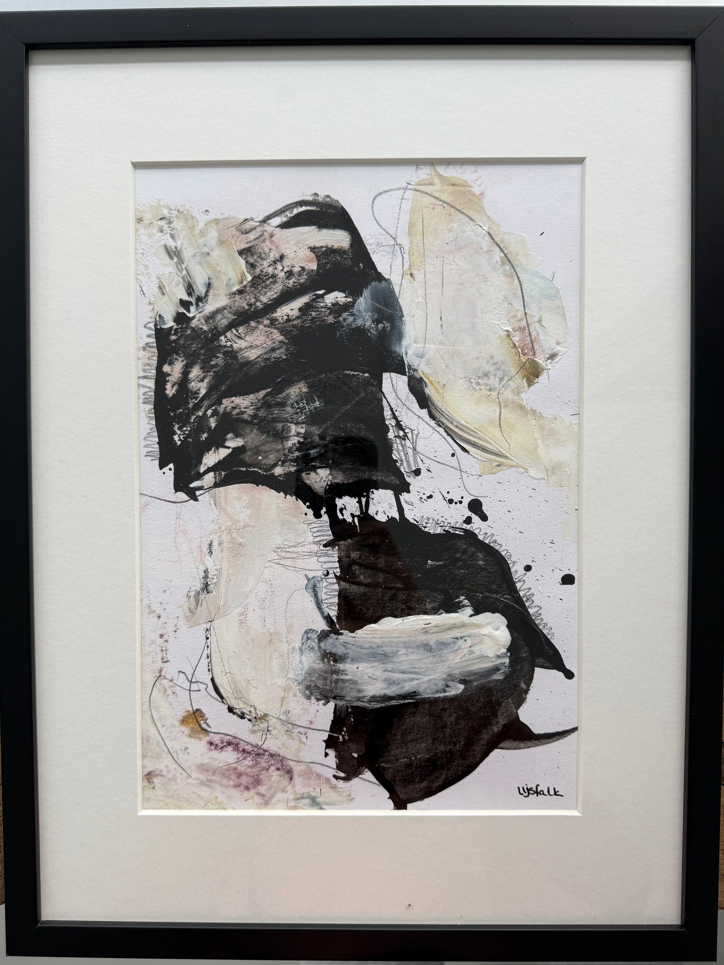 PAPERWORK i sort ramme 40x30 cm