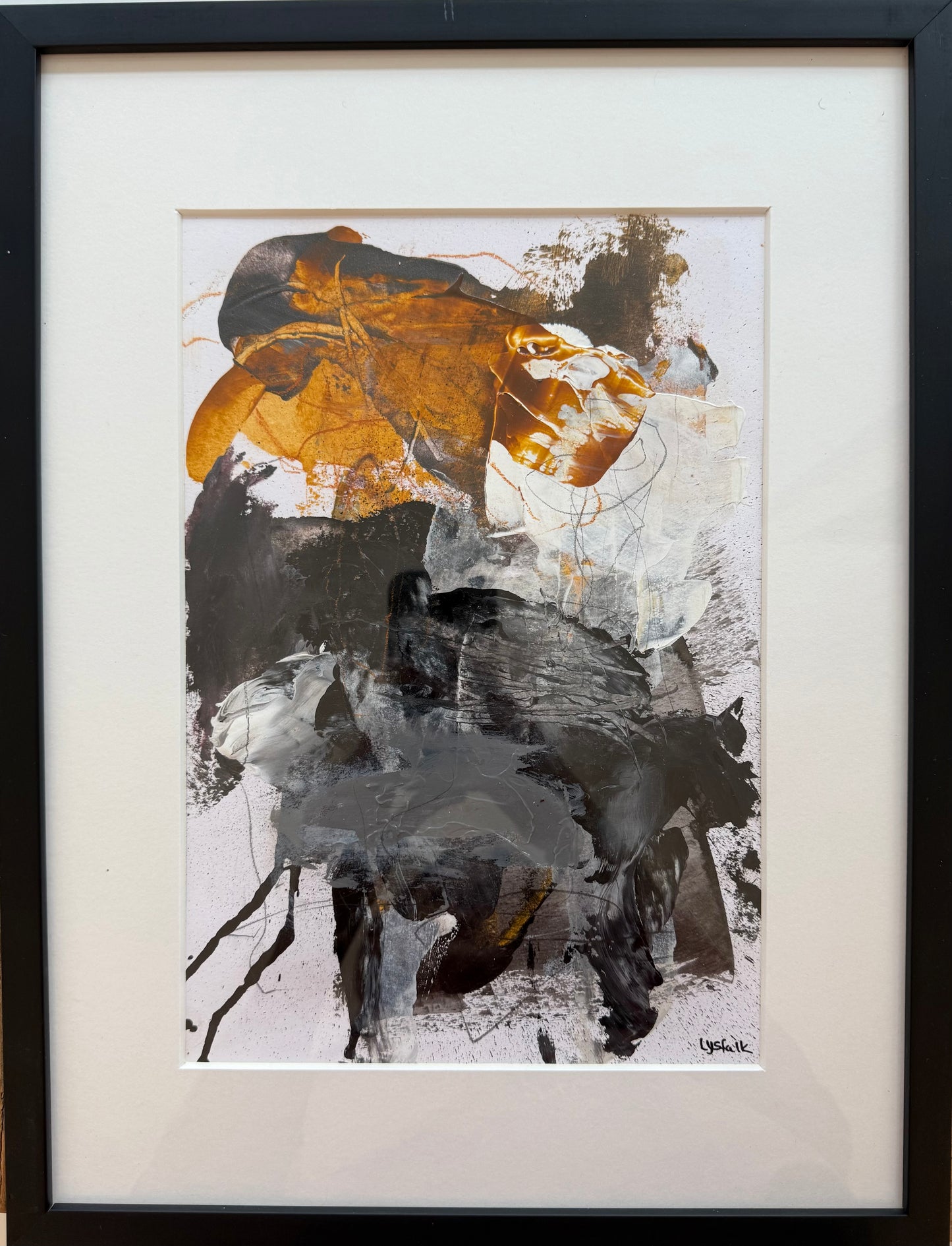 PAPERWORK i sort ramme 40x30 cm