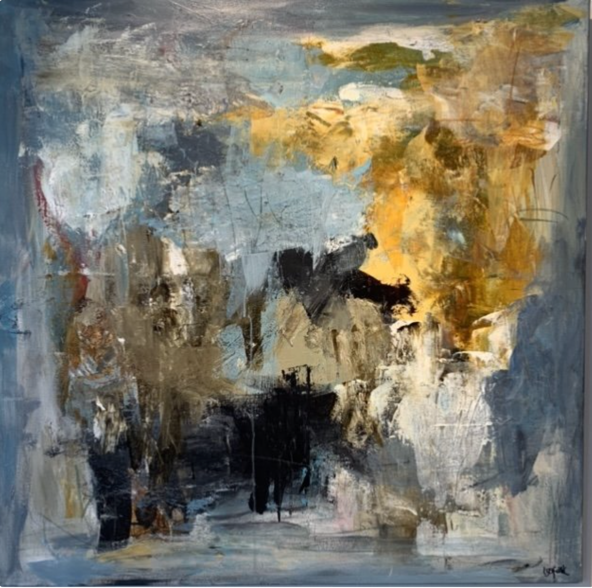 Solgt YELLOW MOON 80x80 cm