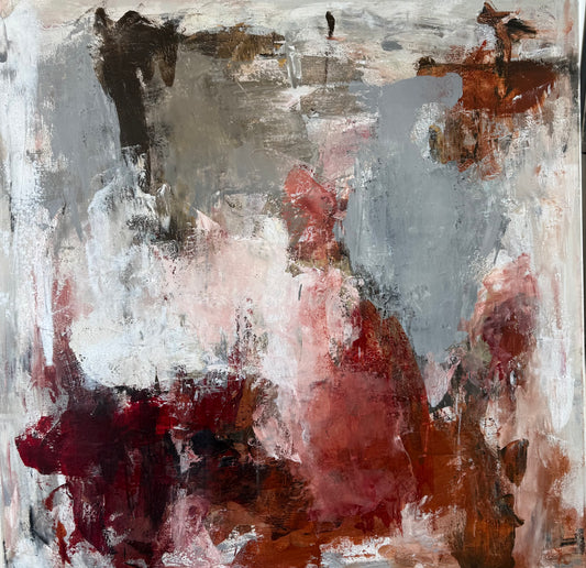 I AM LEANING IN 100x100 x 4 cm dyb ramme