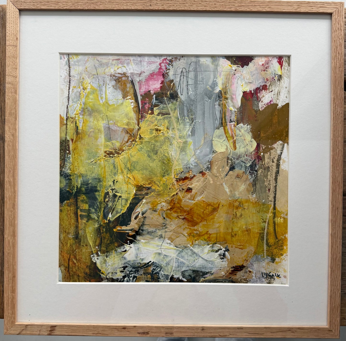 PAPERWORK i egetræsramme 40x40 cm