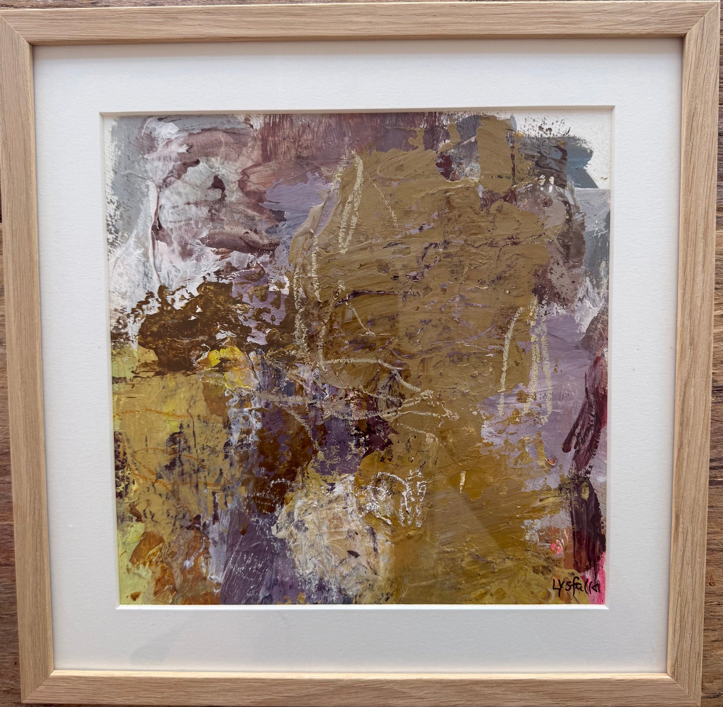 PAPERWORK i egetræsramme 30x30 cm
