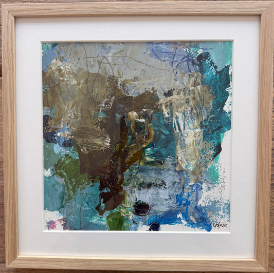 PAPERWORK i egetræsramme 30x30 cm