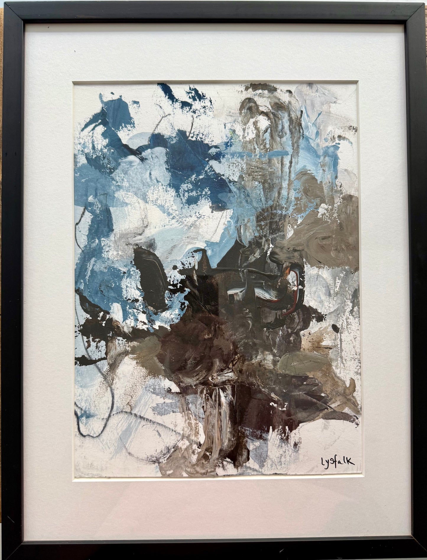 PAPERWORK i sort ramme  40x30 cm