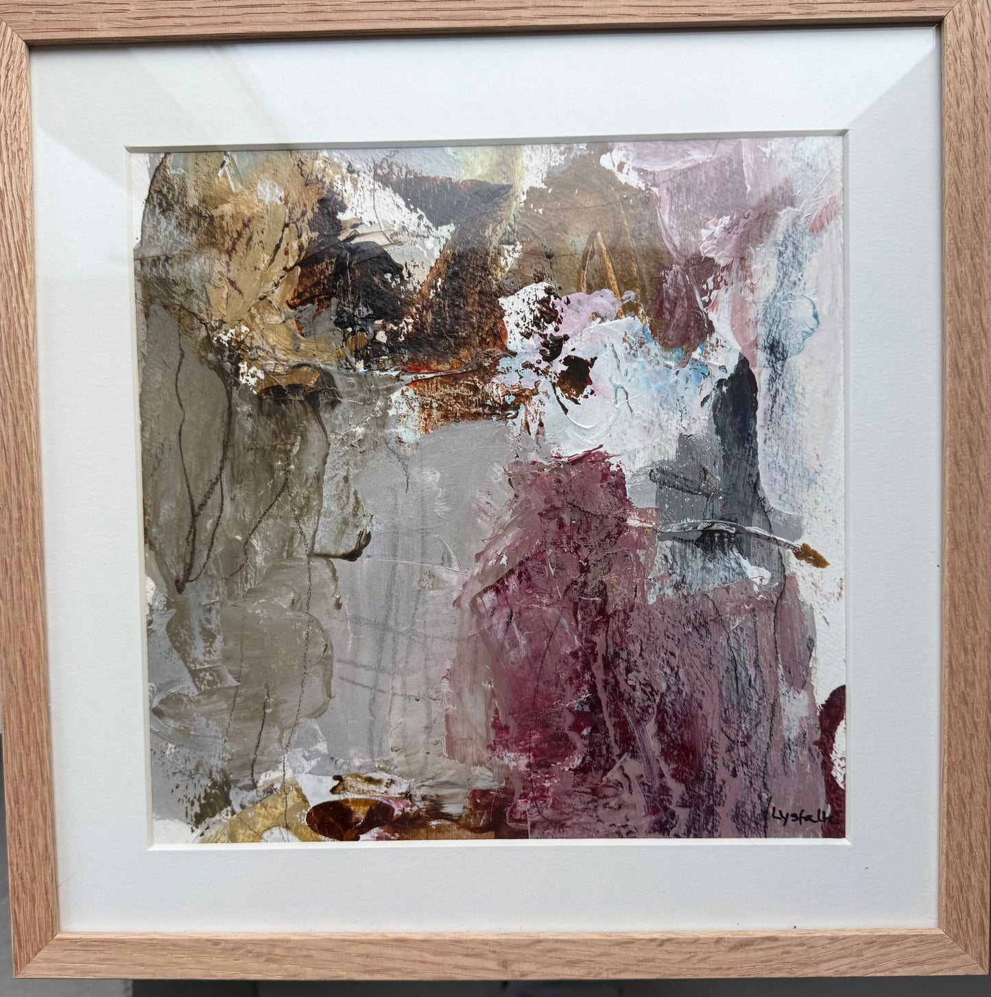 PAPERWORK i egetræsramme 30x30 cm